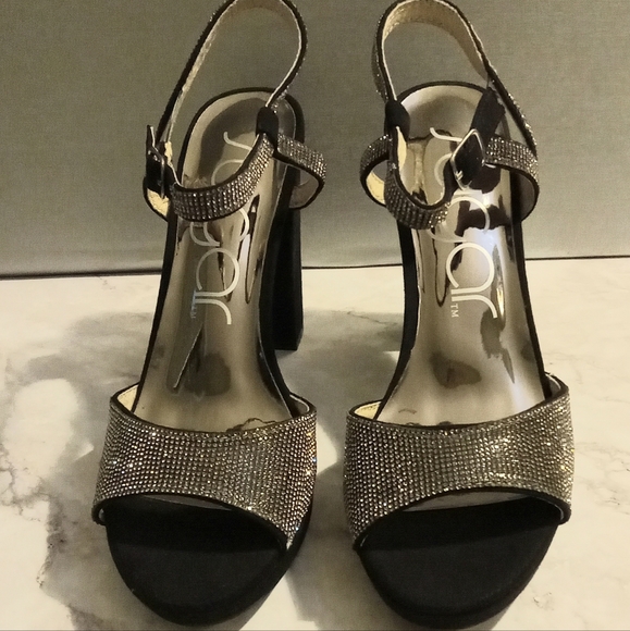 Sugar Women's Prisila High Heel Sandals Black Size 7 1/2 - Picture 2 of 13